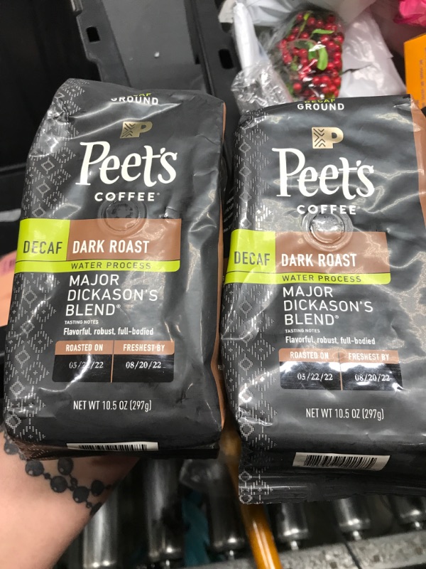 Photo 2 of ***BUNDLE OF 2**** 
Peet's Coffee, Dark Roast Decaffeinated Ground Coffee - Decaf Major Dickason's Blend 10.5 Ounce Bag Decaf Major Dickason's 10.5 Ounce (Pack of 1)