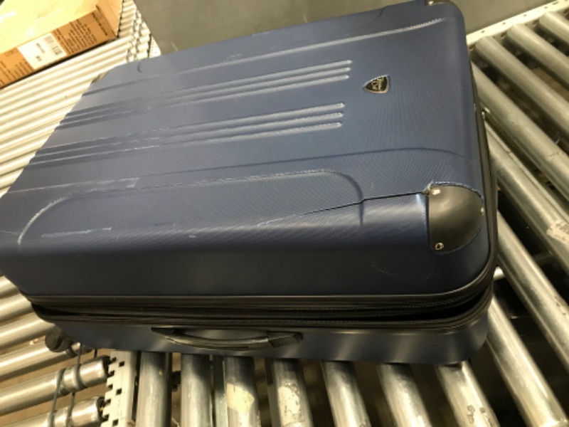 Photo 2 of Travelers Club Chicago Hardside Expandable Spinner Luggage, Navy Blue, 5 Piece Set Navy Blue 5 Piece Set