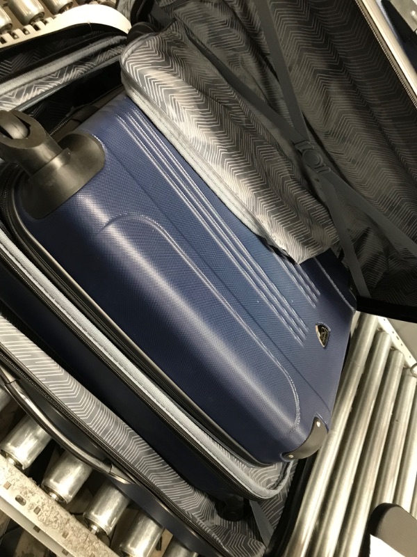Photo 3 of Travelers Club Chicago Hardside Expandable Spinner Luggage, Navy Blue, 5 Piece Set Navy Blue 5 Piece Set