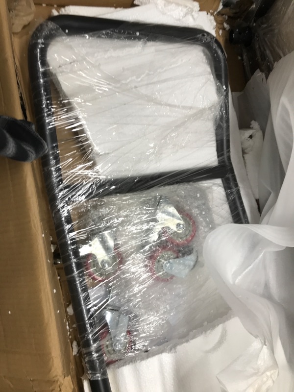 Photo 1 of Happybuy Folding Chair Dolly for Folding Chairs 2 Swivel Casters with Brakes& 2 Fixed Straight Casters L-Shaped Steel Folding Chair Storage Cart Commercial & Home Kitchen Folding Chair Racks`