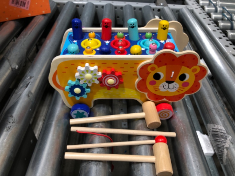 Photo 2 of Atoylink 6 in 1 Hammering Pounding Toys Wooden Montessori Toys Magnetic Fishing Game Xylophone for Toddlers 1 2 3 Year Old Baby Educational Learning Developmental Toy Boys Girls Gift
