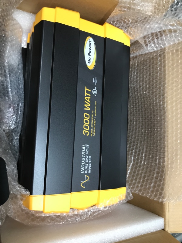 Photo 2 of **PARTS ONLY**
Go Power! GP-ISW3000-12 Industrial Pure Sine Wave Inverter, Black,Yellow
