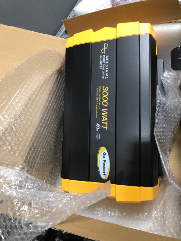 Photo 3 of **PARTS ONLY**
Go Power! GP-ISW3000-12 Industrial Pure Sine Wave Inverter, Black,Yellow
