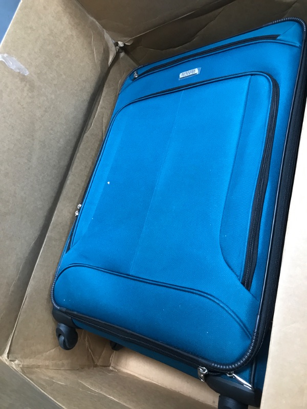 Photo 2 of American Tourister Pop Max Softside Luggage with Spinner Wheels, Teal, 3-Piece Set (21/25/29) 3-Piece Set (21/25/29) Teal