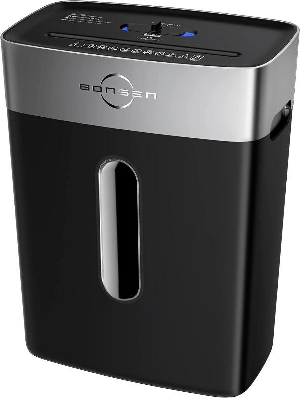 Photo 1 of BONSEN Shredder for Home Office, 8-Sheet Crosscut Credit Card Shredder, Small Paper Shredder for Home Use with 4 Gallons Wastebasket, High Security Level P-4, ETL Certification (S3101)
