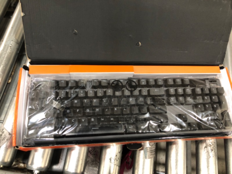 Photo 2 of SteelSeries Apex 5 Hybrid Mechanical Gaming Keyboard – Per-Key RGB Illumination – Aircraft Grade Aluminum Alloy Frame – OLED Smart Display (Hybrid Blue Switch) Hybrid Blue – Tactile & Clicky Apex 5