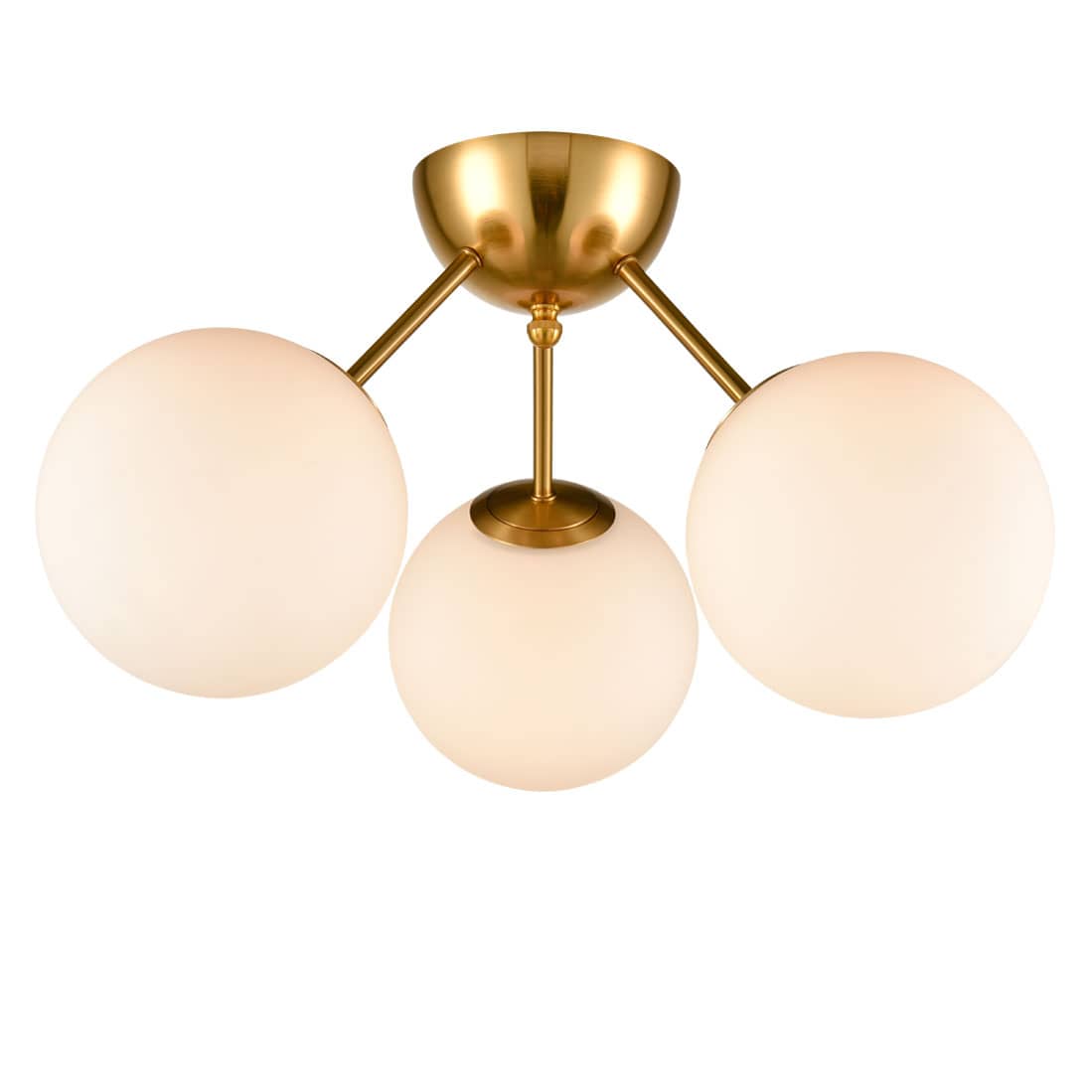 Photo 1 of White Globe Sputnik Chandelier - 3 Light
