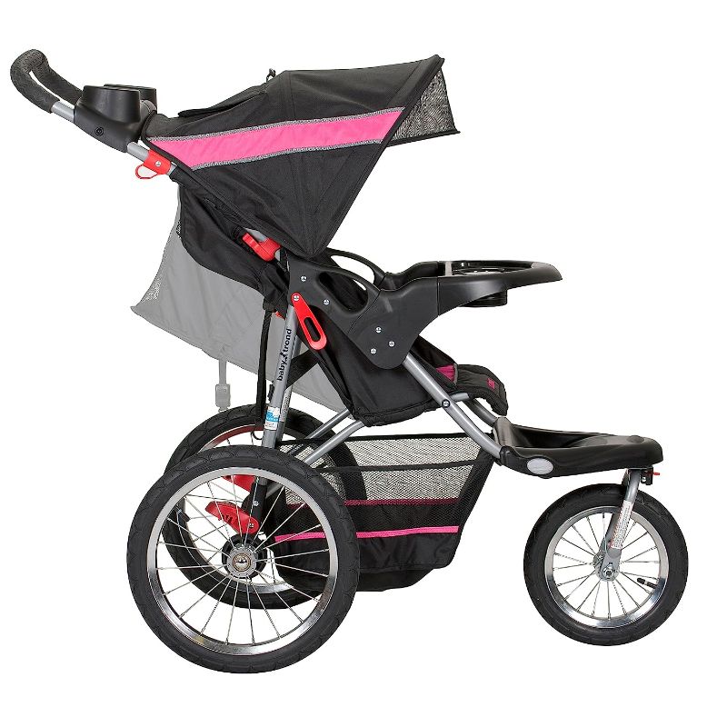 Photo 3 of Baby Trend Expedition Jogger Stroller, Bubble Gum