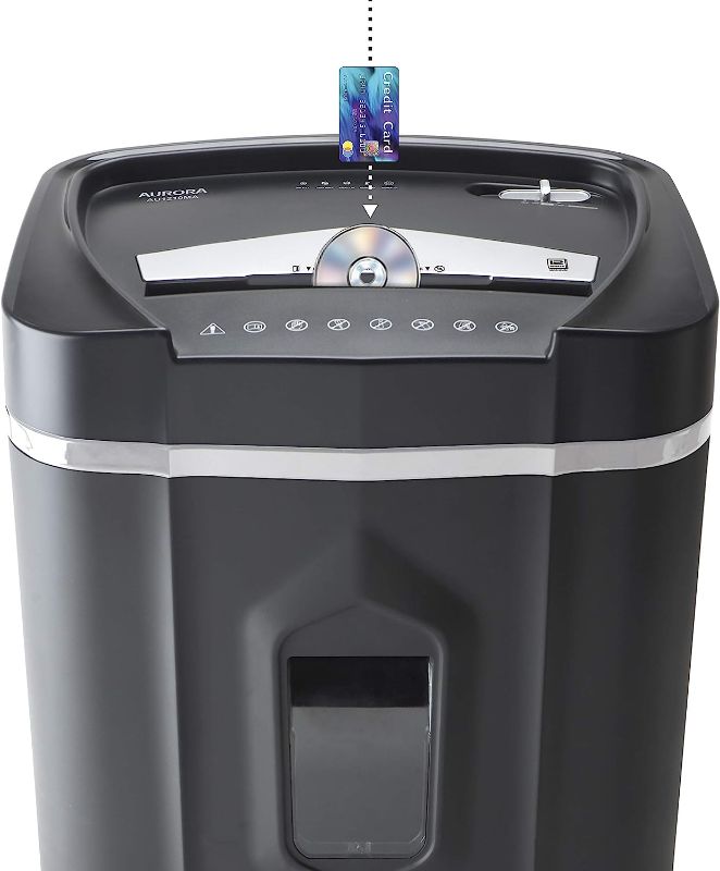 Photo 2 of Aurora AU1210MA Professional Grade High Security 12-Sheet Micro-Cut Paper/CD and Credit Card/ 60 Minutes Continuous Run Time Shredder