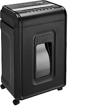 Photo 1 of Amazon Basics 24-Sheet Cross-Cut Paper, CD and Credit Card Home Office Shredder with Pullout Basket
