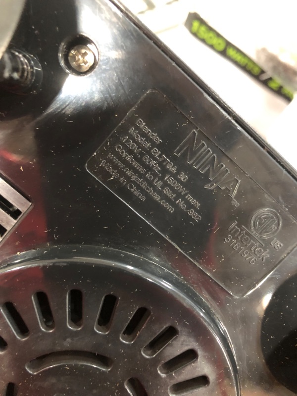 Photo 4 of Ninja BL770 Mega Kitchen System, 1500W, 4 Functions for Smoothies, Processing, Dough, Drinks & More, with 72-oz.* Blender Pitcher, 64-oz. Processor Bowl, (2) 16-oz. To-Go Cups & (2) Lids, Black
