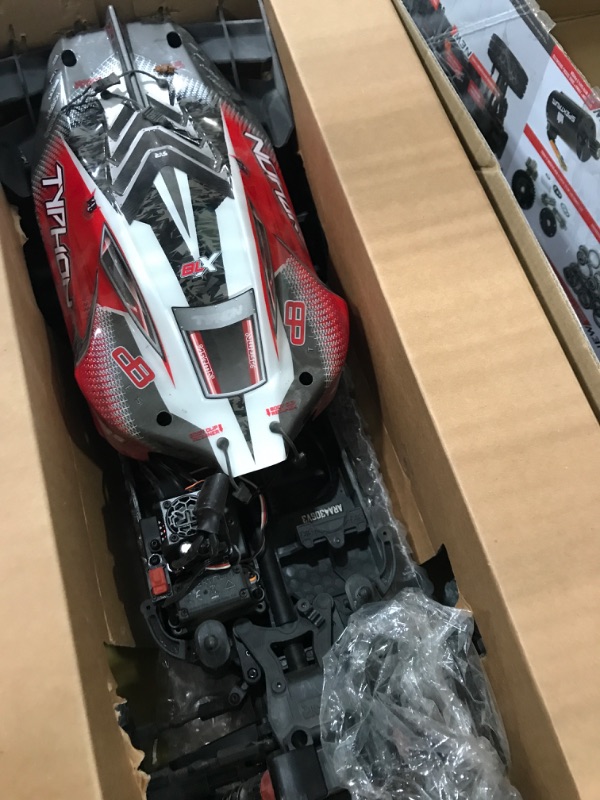 Photo 2 of ARRMA 1/8 Typhon 4X4 V3 3S BLX Brushless Buggy RC Truck RTR (Transmitter and Receiver Included, Batteries and Charger Required), Red, ARA4306V3