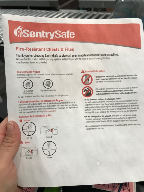 Photo 3 of Sentrysafe 1200 Fire Safe Lock Box