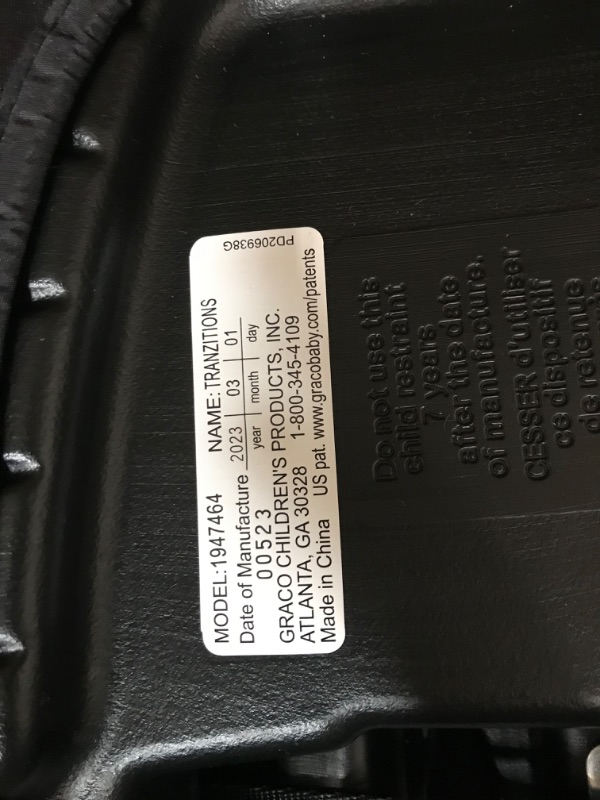 Photo 3 of ***Missing cup holders****
Graco Tranzitions 3 in 1 Harness Booster Seat, Proof Tranzitions Black