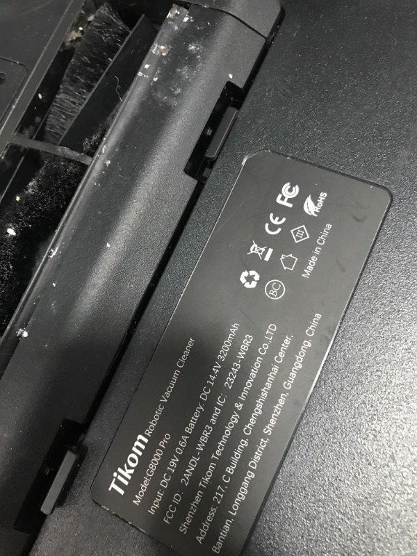 Photo 1 of Tikom G8000 Pro Robot Vacuum and Mop Combo, 4500Pa Suction, 150Mins Max, Robotic Vacuum Cleaner with Self-Charging, Quiet, APP&Voice Control, Ideal for Pet Hair, Carpet, Hard Floor, Black