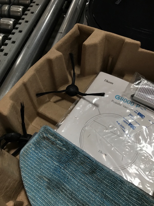 Photo 1 of Tikom G8000 Pro Robot Vacuum and Mop Combo, 4500Pa Suction, 150Mins Max, Robotic Vacuum Cleaner with Self-Charging, Quiet, APP&Voice Control, Ideal for Pet Hair, Carpet, Hard Floor, Black