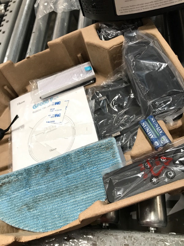 Photo 1 of Tikom G8000 Pro Robot Vacuum and Mop Combo, 4500Pa Suction, 150Mins Max, Robotic Vacuum Cleaner with Self-Charging, Quiet, APP&Voice Control, Ideal for Pet Hair, Carpet, Hard Floor, Black