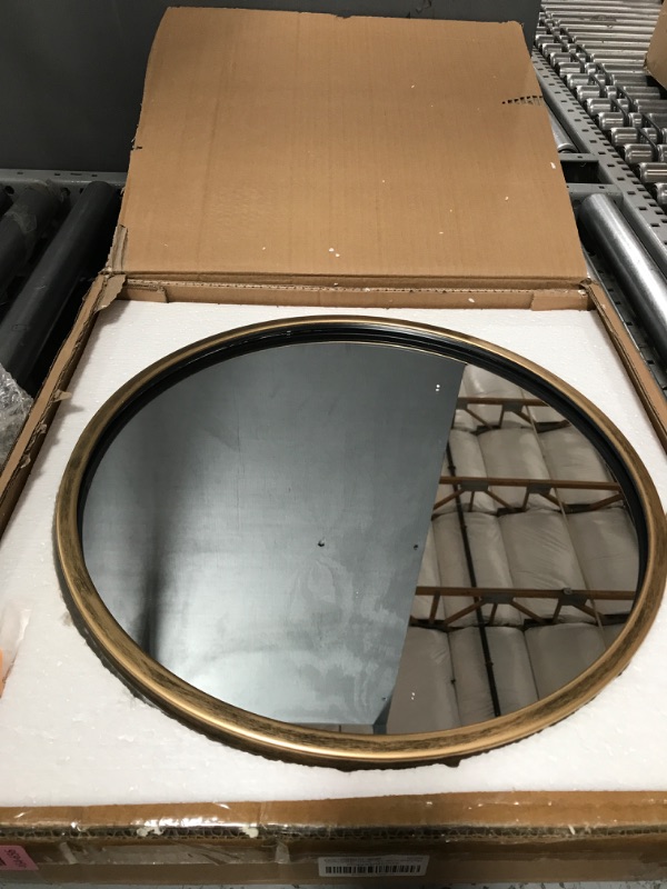 Photo 3 of 1st owned Round Wall Mirror Bronze 16 Inch -Circular Metal Framed Wall Mounted Mirror, Hanging Round Wall Mirror Modern Decorative for Entryway?Bathroom, Living Room, Bedroom