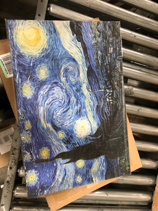 Photo 1 of OKEXCKK Starry Night, Vincent Van Gogh Canvas Wall Art, Classic Artwork Prints for Home Decor - 16"x24" 16x24 Inch Starry Night.Small
