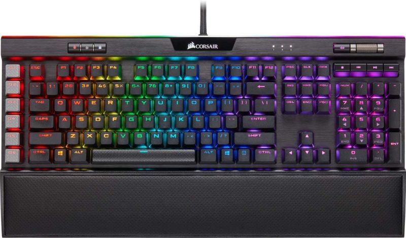 Photo 1 of Corsair K95 RGB Platinum XT Mechanical Gaming Keyboard, Backlit RGB LED, Cherry MX Speed RGB Silver, Black (CH-9127414-NA)