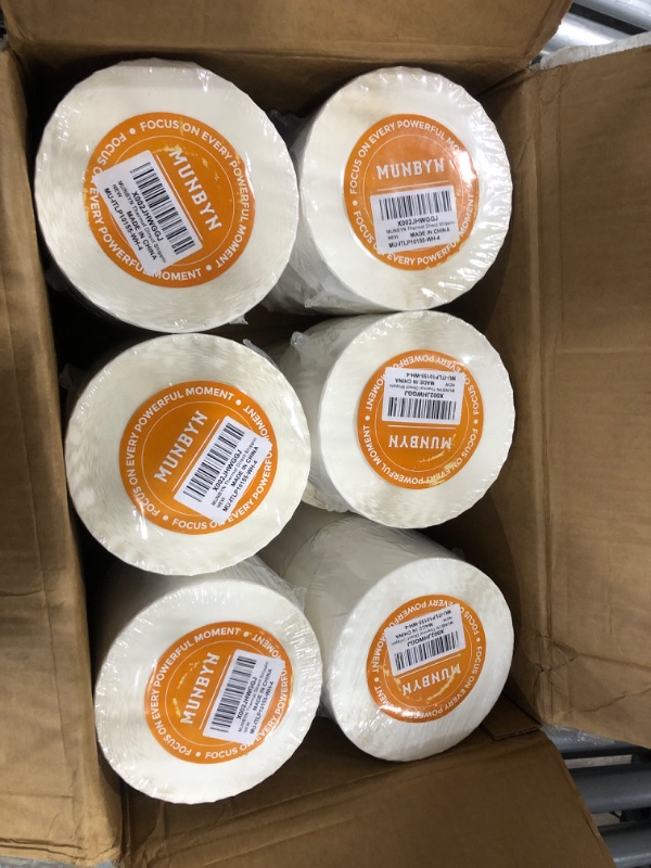 Photo 2 of MUNBYN 4x6 Inch Direct Thermal Labels, 6000 Labels/12 Rolls(500 Pcs per Roll), Shipping Label Paper for Thermal Printers, Permanent Adhesive Mailing Postage Labels for Shipping Packages Roll/6000 Labels