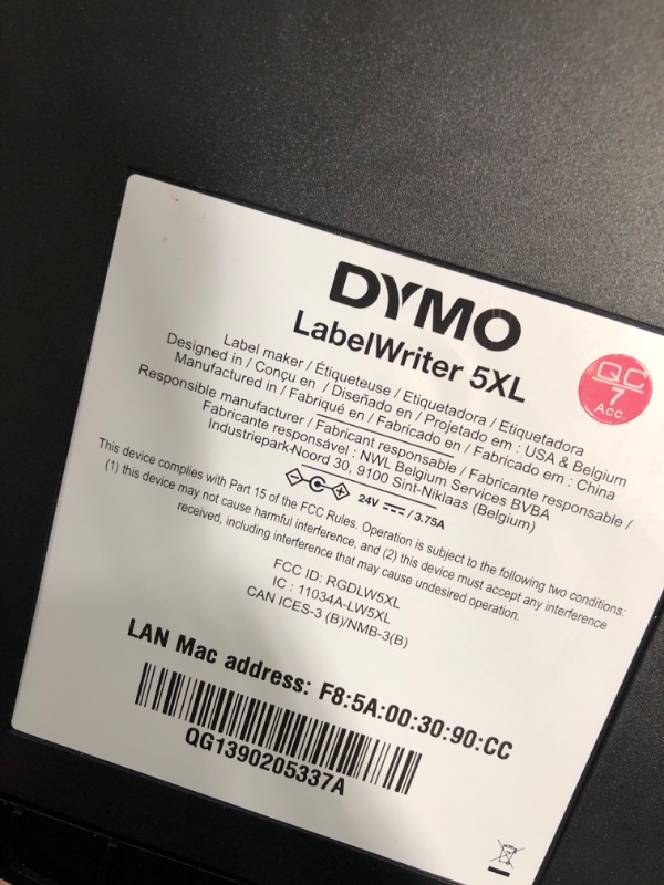 Photo 3 of DYMO LabelWriter 5XL Label Printer, Automatic Label Recognition, Prints Extra-Wide Shipping Labels (UPS, FedEx, USPS) from Amazon, eBay, Etsy, Poshmark, and More, Perfect for eCommerce Sellers LabelWriter 5XL Thermal Label Printers