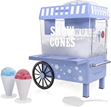 Photo 1 of Nostalgia Vintage Countertop Snow Cone Machine - Slushie Machine - Shaved Ice Machine and Crushed Ice Maker - Makes 20 Icy Treats, Includes 2 Reusable Plastic Cups & Ice Scoop – Blue
