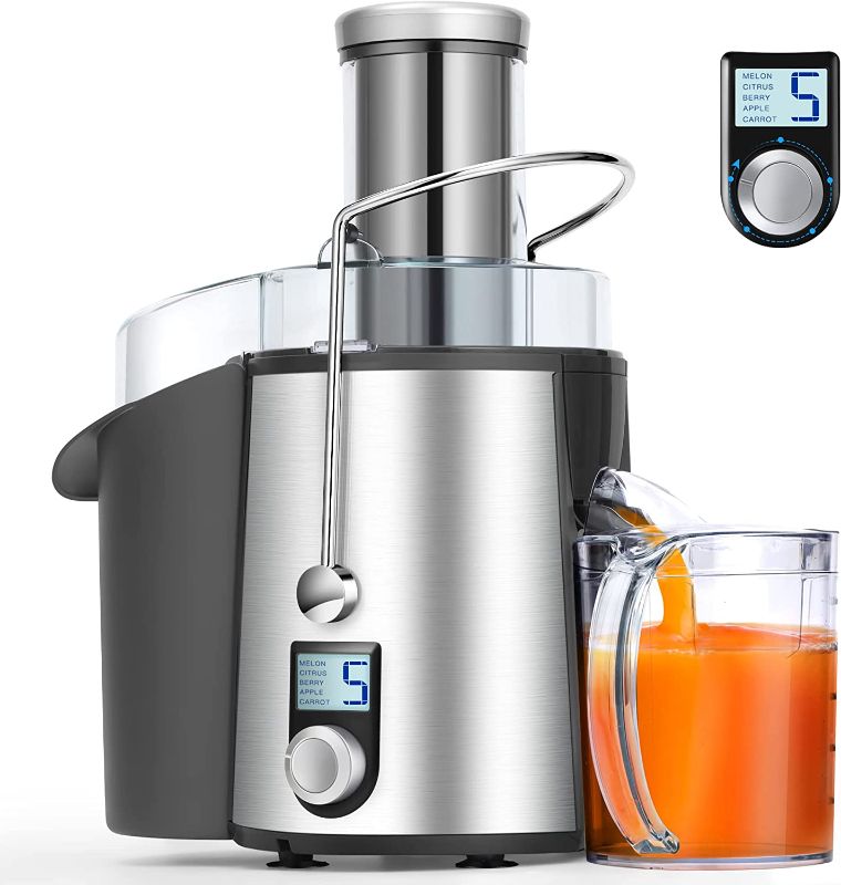 Photo 1 of 1000W 5 Speeds LCD Screen Centrifugal Juicer Machines Vegetable and Fruit, Regenerate Juice Extractor with Big 3" Wide Mouth, Anti-drip Compact Juice Maker, Easy Clean, High Juice Yield, BPA Free
