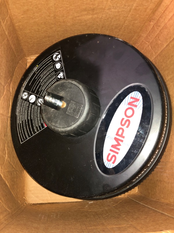 Photo 2 of (UNABLE TO TEST) Simpson Cleaning 80165 Universal Scrubber, Rated 15" Steel Pressure Washer Surface Cleaner for Cold Water Machines, 1/4" Quick Connection, Recommended Min 3000 Max of 3700 PSI, Black
