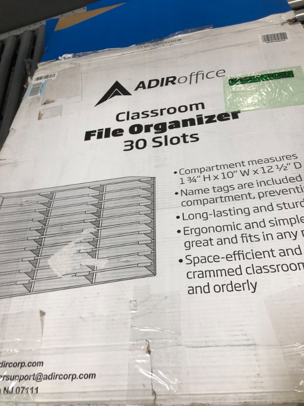 Photo 5 of AdirOffice 30-Slot Blue Classroom File Organizer