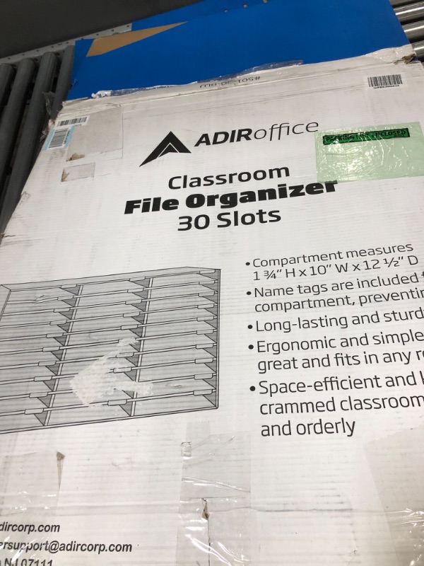 Photo 3 of AdirOffice 30-Slot Blue Classroom File Organizer