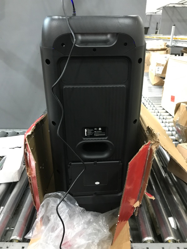 Photo 2 of **PARTS ONLY**
Billboard Dual 8" Rechargeable Bluetooth Speaker 8000W P.M.P.O, FM, USB SD, Aux inputs, TWS, Full Panel Lighting