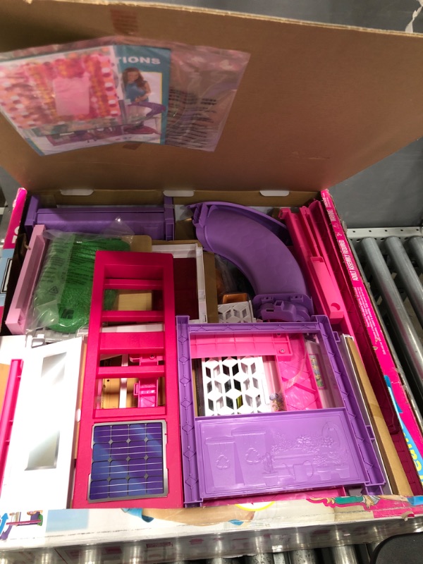 Photo 2 of Barbie DreamHouse Dollhouse with 70+ Accessories, Working Elevator & Slide, Transforming Furniture, Lights & Sounds Wheelchair Accessible Elevator