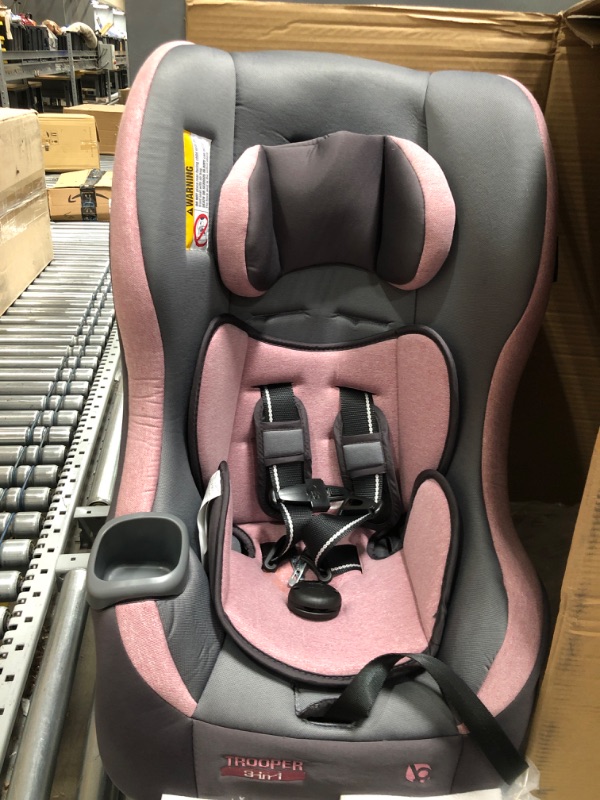 Photo 3 of Baby Trend Trooper 3-in-1 Convertible Car Seat, Cassis Pink