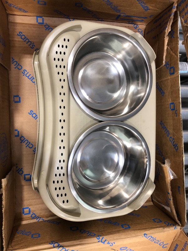 Photo 3 of *NOT THE RIGHT PICTURE*  Neater Feeder Express for Small Dogs - Mess Proof Pet Feeder with Stainless Steel Food & Water Bowls - Drip Proof, Non-Tip, and Non-Slip - Almond
