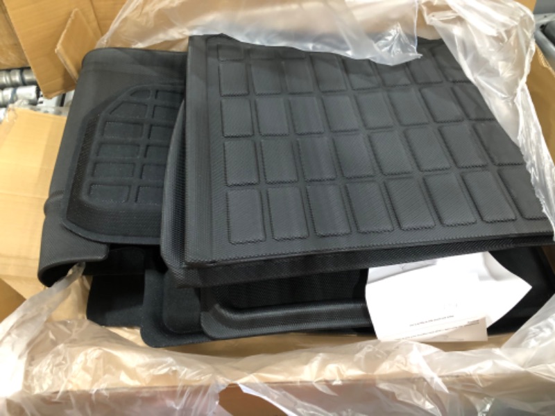 Photo 1 of 6PCS Full Sets Tesla Model Y Floor mats 2022 2023 2021, All Weather 1st&2nd Seater Floor Mat and Front & Rear Trunk Mat, Waterproof Anti-Slip Heavy Duty Cargo Liner Mat, Car Accessories