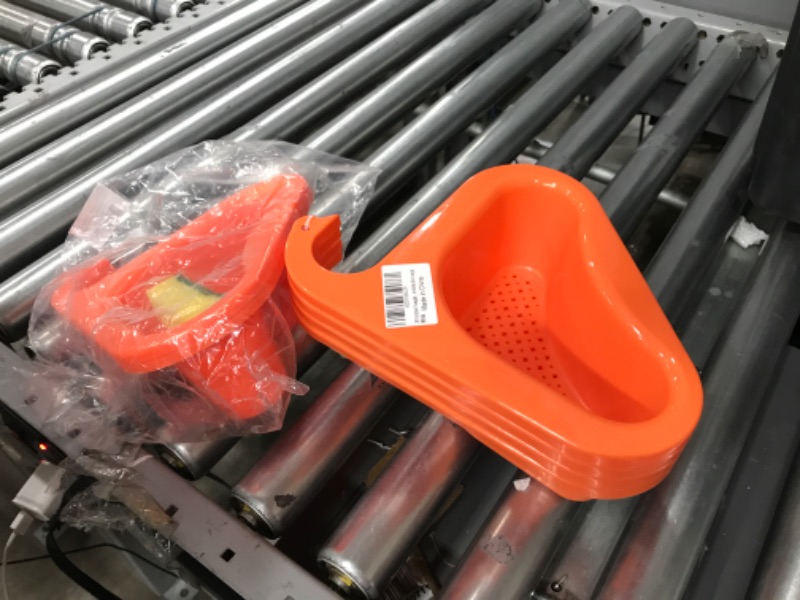 Photo 2 of 3pk-2PCS Kitchen Triangular Sink Filter, Swan Drain Basket For Kitchen Sink Rack Corner Sink Strainers For Kitchen Sink (orange)