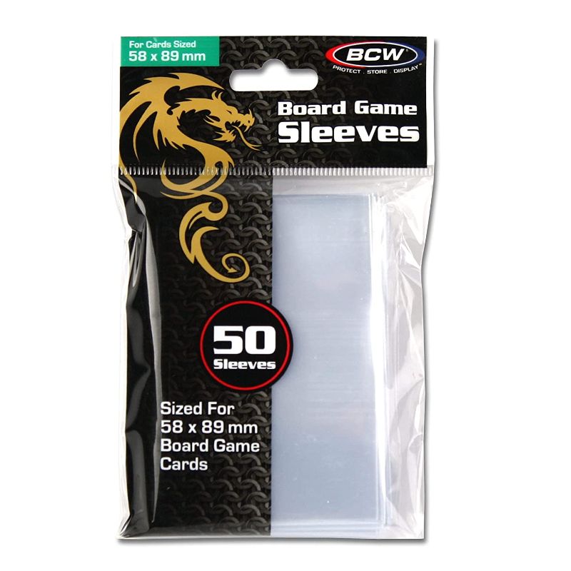 Photo 1 of 2pk-200pk 58X89 Gaming - Board Game Sleeves - 58 mm X 89 mm sealable 