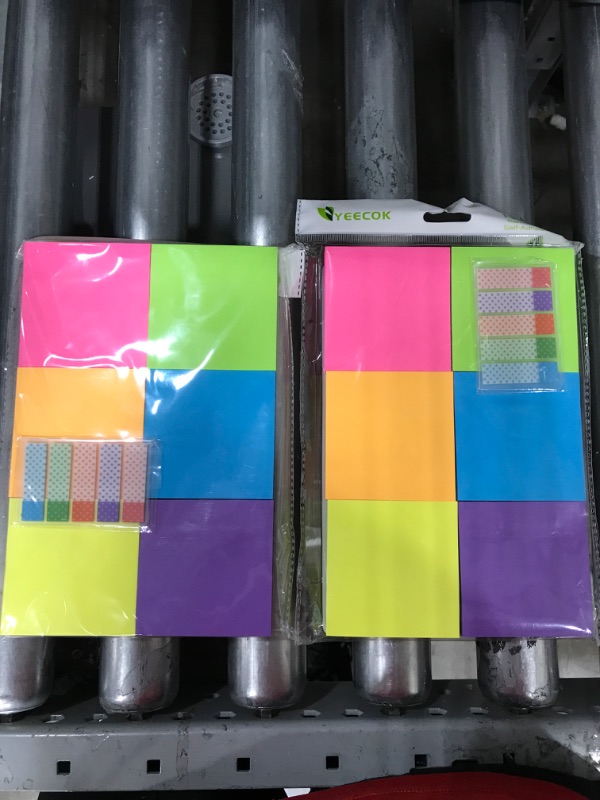 Photo 2 of 2pk-Sticky Notes 3 x 3 in, 6 Colors Post Self Sticky Notes Pad Its, Bright Post Stickies Colorful Sticky Notes for Office, Home, School, Meeting, 6 Pads/Pack, 110 Sheets/pad