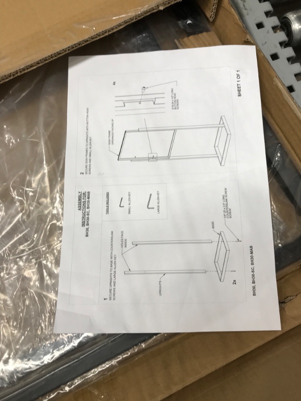 Photo 2 of  BH30/MAB| Black Bulletin Sign Holder with Rectangular Tubing Base, 22" x 28"