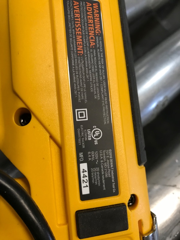 Photo 4 of Dewalt DWHT75021 Heavy Duty Electirc 5-in-1 Multi-Tacker
