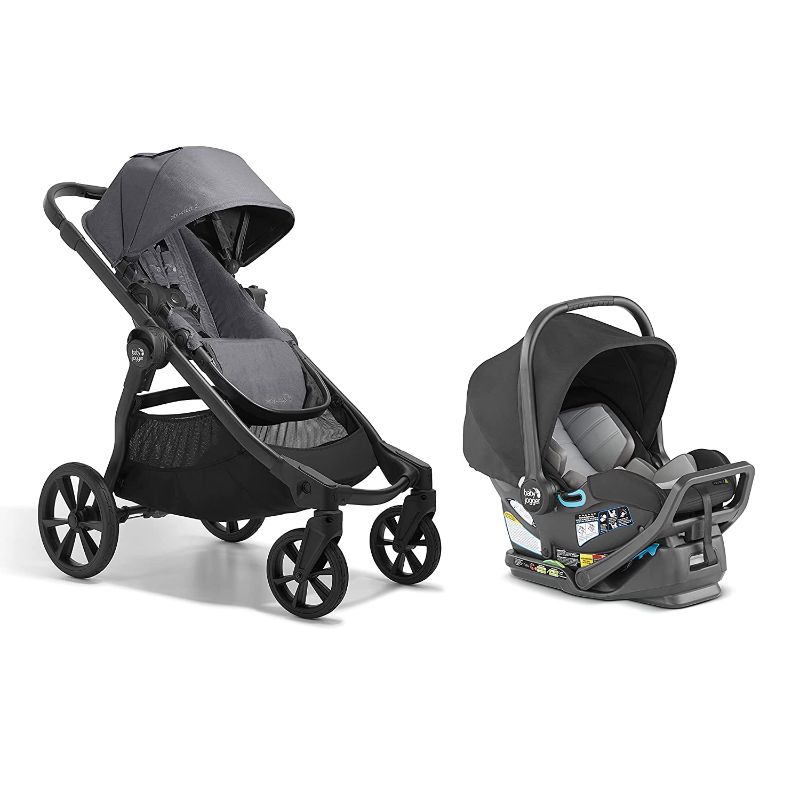 Photo 1 of Baby Jogger City Select 2 Single-to-Double Modular Travel System, Includes City GO 2 Infant Car Seat, Radiant Slate

