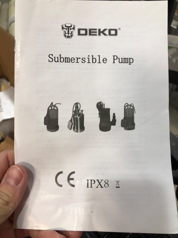 Photo 5 of **USED** DEKOPRO Sump Pump,750W Submersible Water Pump with Float Switch for Swimming Pool, Tub, and Garden Irrigation and Long 16ft Cable New Generation 1 HP Sump Pump