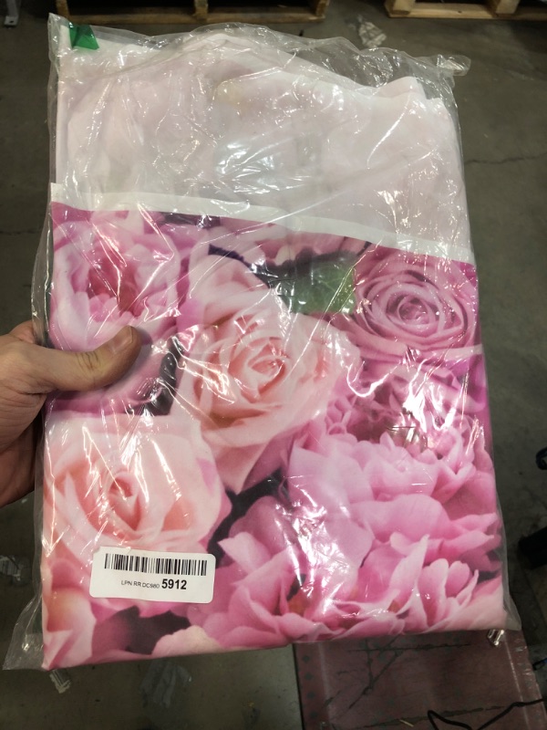 Photo 2 of **USED** BINQOO 8x6ft Pink Flowers Backdrops Pink Rose Wall Background Girls Birthday Party Weeding Bridal Shower Anniversary Ceremony Decor 8x6FT(width 240cm x Height 180cm)