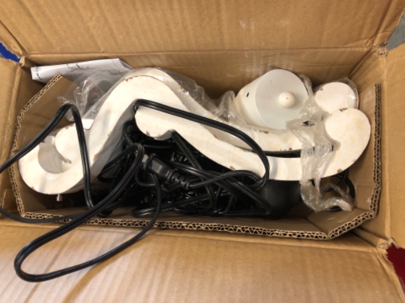 Photo 1 of **USED/MINOR DAMAGE** HMVPL White Farmhouse Chandelier, Pendant Lights Kitchen Island, Farmhouse Light Fixture for Kitchen Island Dining Room Bedroom Foyer Hallway Front Door 70.9 inch chain