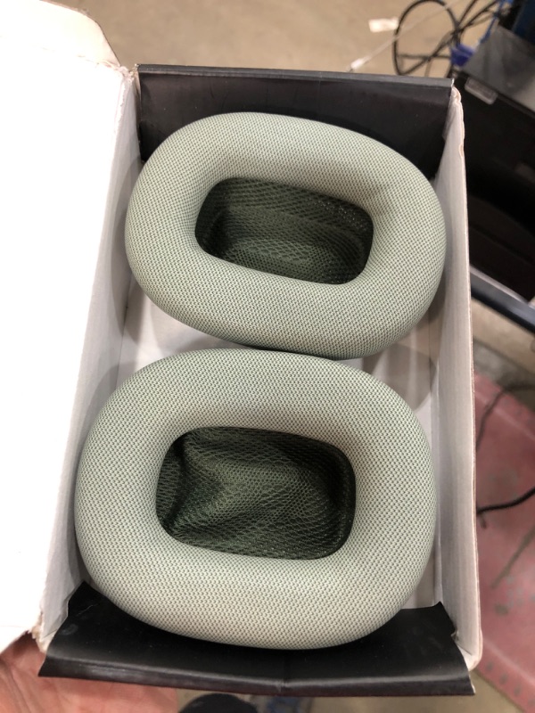 Photo 2 of **USED** Earpads for AirPods Max Headphones Replacement Ear Cushions Oil Proof Ear Pad Covers with Protein Leather, Memory Foam and Magnet Green Protein Leather Green