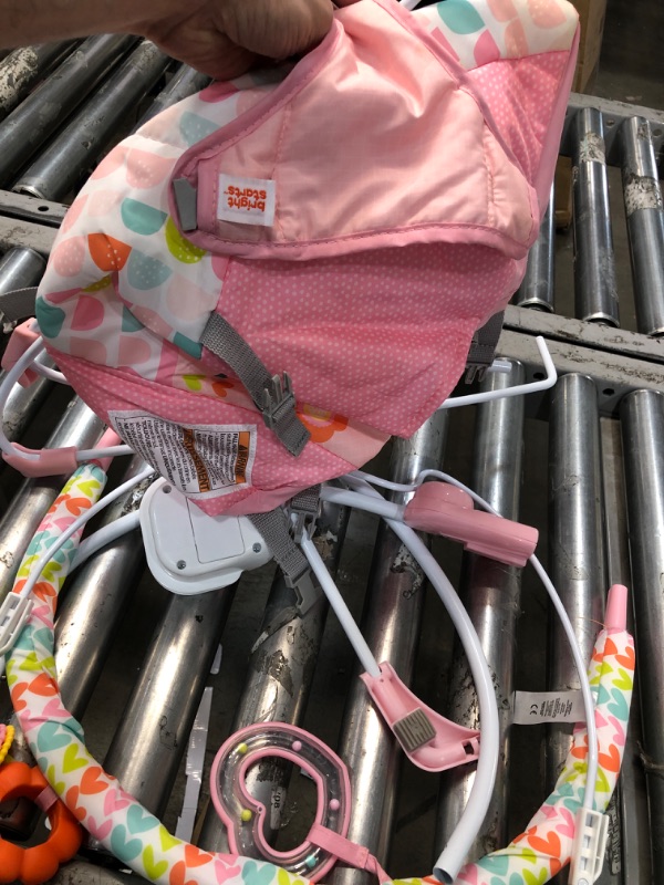 Photo 3 of **USED/POSSIBLE MISSING PIECES** Bright Starts Fanciful Fantasy Unicorn 3-Point Harness Vibrating Baby Bouncer with -Toy bar