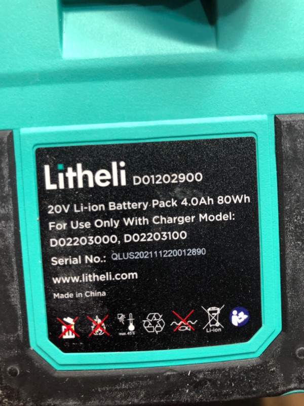 Photo 1 of Litheli Cordless Lawn Mower 13 Inch, 5 Heights, 20V Electric Lawn Mowers for Garden, Yard and Farm, with Brushless Motor, 4.0Ah Battery & Charger Included