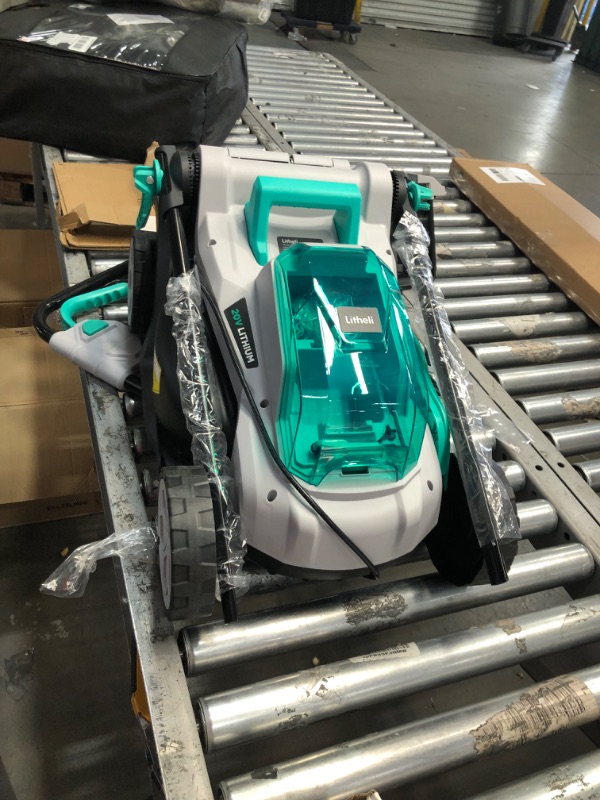 Photo 1 of Litheli Cordless Lawn Mower 13 Inch, 5 Heights, 20V Electric Lawn Mowers for Garden, Yard and Farm, with Brushless Motor, 4.0Ah Battery & Charger Included