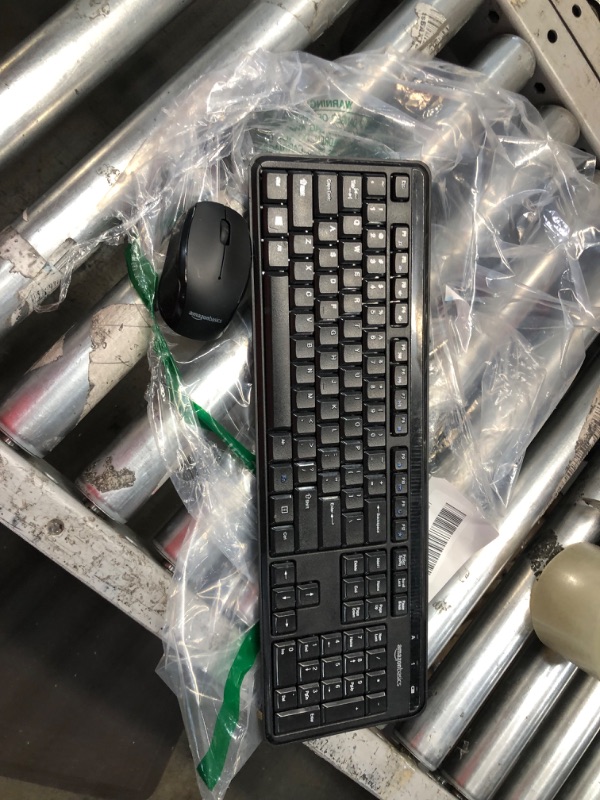 Photo 2 of Amazon Basics Wireless Computer Keyboard and Mouse Combo - Quiet and Compact - US Layout (QWERTY)
